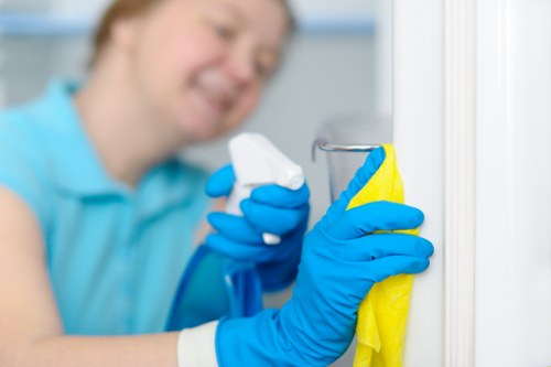Blotting a fresh spill for stain removal in Muswell Hill